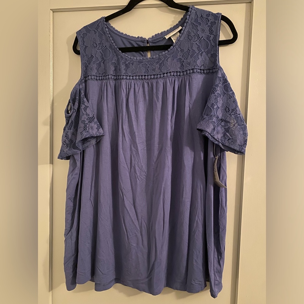 Navy blue Catherine’s cold shoulder top size 2X